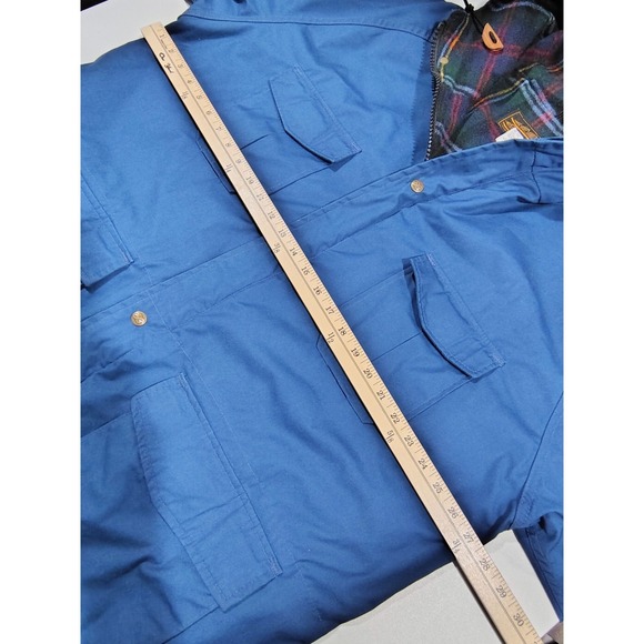 Eddie Bauer Ridgeline Parka Size XL Men's Blue Wool Lining Coat Hooded Jacket - Picture 9 of 11